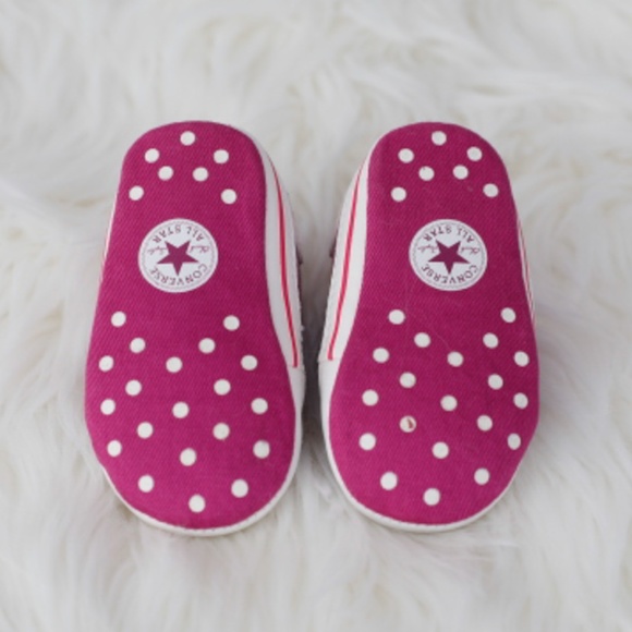 Converse pink toddler velcro sneakers - Picture 4 of 5